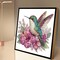 5D Special Shape Diamond Painting Art, Diamond Painting Kits for Adults Beginners, Crystal Rhinestones for Home Wall Decoration Gift, Hummingbird and Floral Design